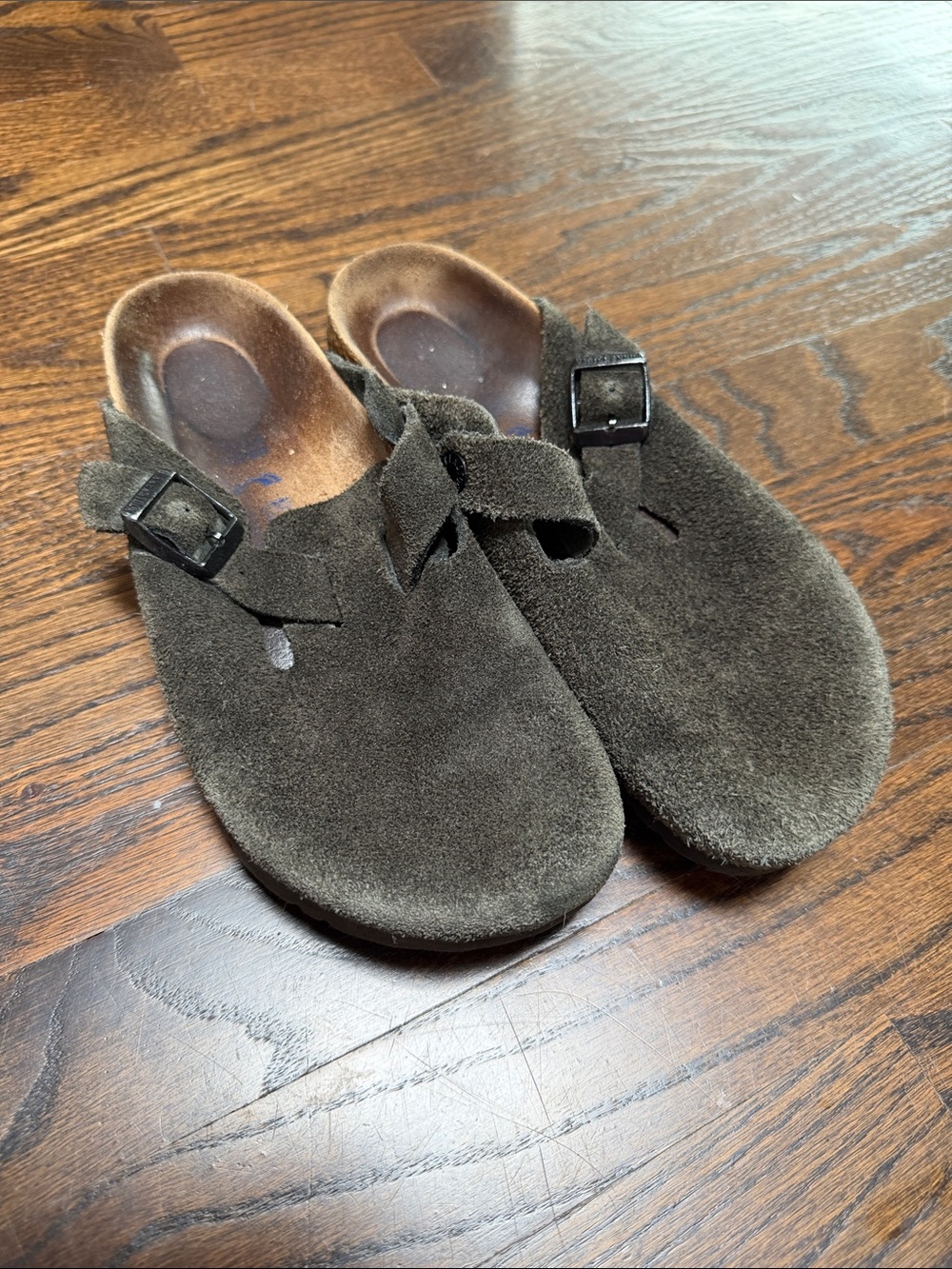 Birkenstock Boston Clogs Mocha Brown black Suede Narrow EU 38 US 7 7.5 Germany